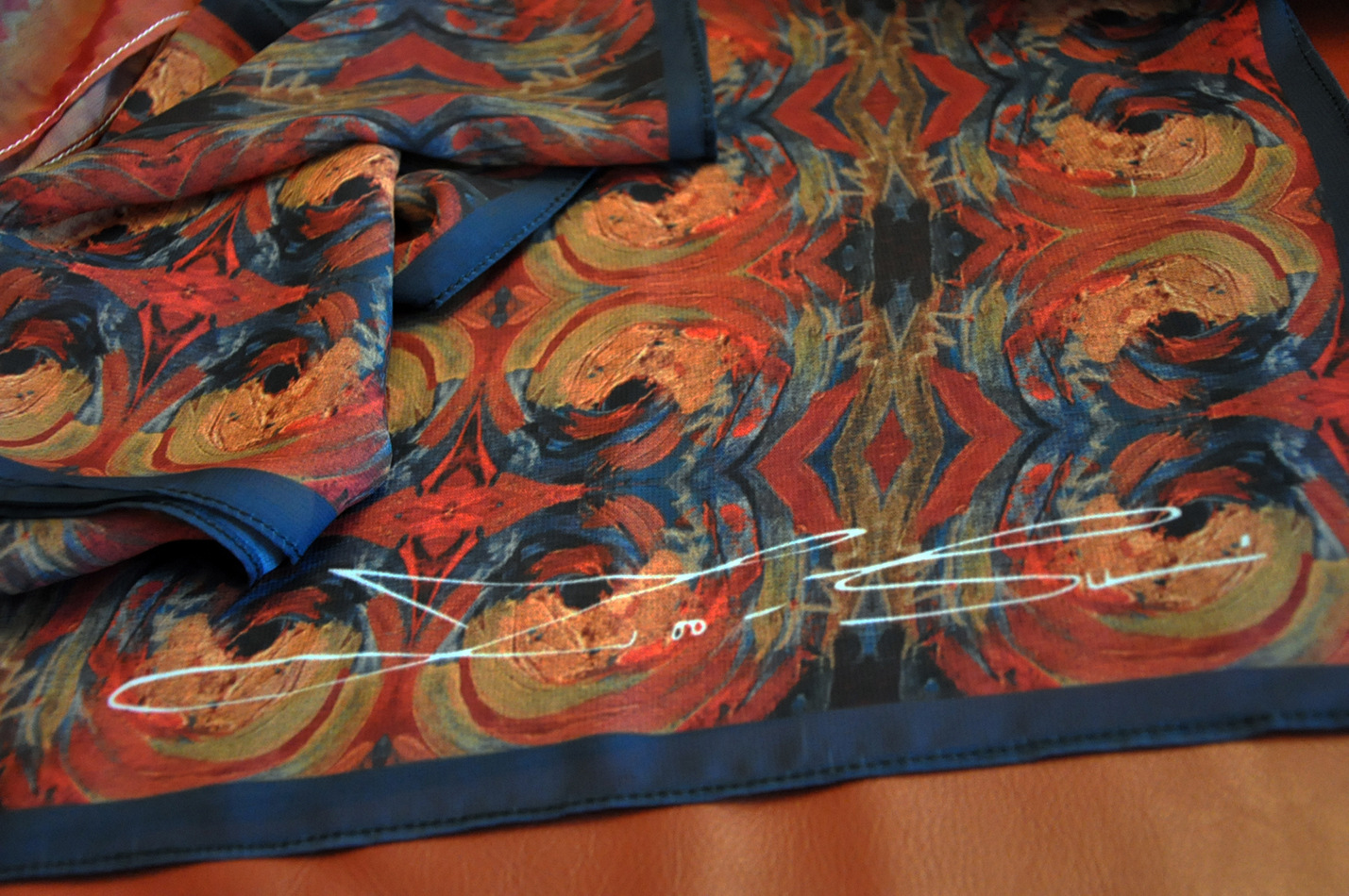 The World is my Canvas - Ati-Atihan Pattern (Dark Blue Border)