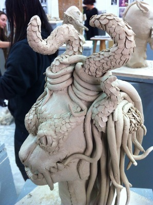 Montana Jade - Mythology hybrid dragon/medusa. Detail scales