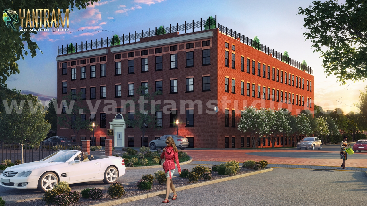 Yantram Studio - Modern Residential & Commercial 3D Exterior Building Designs Ideas by Architectural Rendering Companies, Toronto – Canada